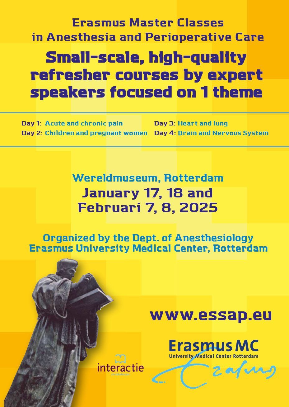 Erasmus Master Classes in Anesthesia and Perioperative Care